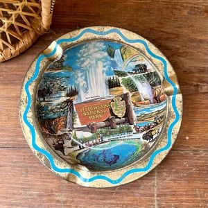 Vintage Yellowstone National Park Metal Ashtray